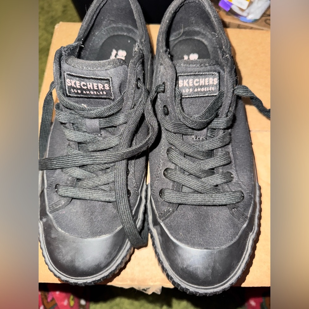 Skechers Black with pink accents Athletic Shoes